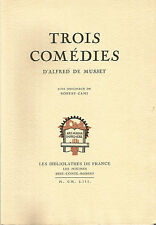 Musset, Trois comédies, bois originaux de Robert Cami, Bibliolâtres de France