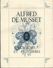 Musset Comédies et proverbes en 3 tomes illustrations en couleurs de Lepape