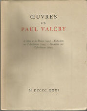 Paul Valéry, Monsieur Teste, La Soirée, Lettre d’Emilie… numéroté sur Rives