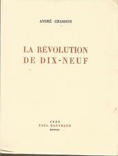 André Chamson, La révolution de dix-neuf tirage de tête sur Japon EO