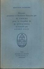 Discours de réception à l’Académie Française de M. Stendhal