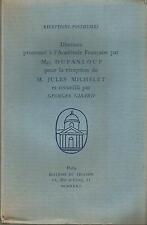 Discours de réception à l’Académie Française de M. Jules Michelet