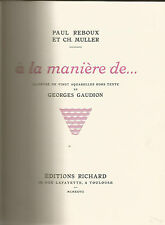 A la manière de, Illustré de 20 aquarelles hors texte de Georges Gaudion