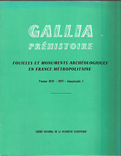 Gallia Préhistoire Tome 14 – 1971 – fascicule 1