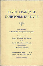 Revue française d’histoire du livre N° 55