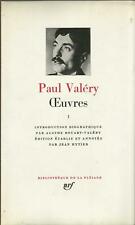 Paul Valéry, Oeuvres, tome 1, Bibliothèque de la Pléiade