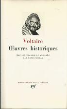 Voltaire, Oeuvres historiques, Bibliothèque de La Pléiade