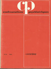 Confrontations psychiatriques, n° 25, 1985, l’hystérie