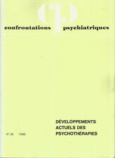 Confrontations psychiatriques, n° 26, développements actuels des psychothérapies