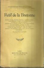 Rétif de la Bretonne, collection des plus belles pages, Mercure de France, 1925