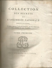 Collection des décrets de l’Assemblée Nationale Législative, 1792, 7 tomes