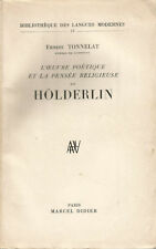 L’oeuvre poétique et la pensée religieuse de Hölderlin, par Ernest Tonnelat