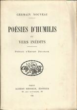 Germain Nouveau, Poésies d’Humilis et vers inédits