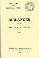 Mélanges offerts à Pierre Montane de la Roque, tomes 1 et 2