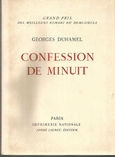 Georges Duhamel, Confession de minuit, numéroté sur vélin