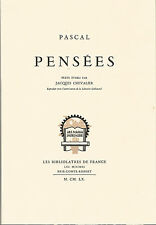 Pascal, Pensées, avec un portrait de Pascal gravé au burin par Paul Lemagny