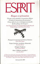 Revue Esprit, Août-septembre 2003, n° 8-9, Risques et précaution