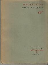 Jean Paulhan, Clef de la poésie, collection Métamorphoses, 1945