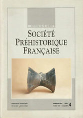 Bulletin de la Société Préhistorique Française Oct.-déc. 2001 Tome 98 numéro 4