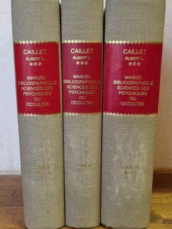 Manuel bibliographique des sciences psychiques ou occultes, Albert L. Caillet I. C.