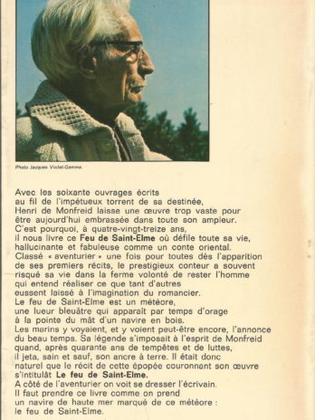 Henri de Monfreid, Le feu de Saint-Elme. Ma vie d’aventures