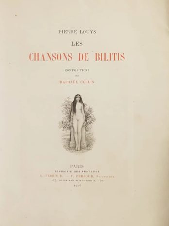 Pierre Louÿs, Les chansons de Bilitis, compositions de Raphaël Collin