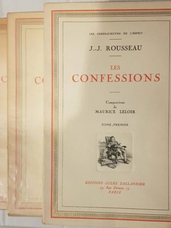 Jean-Jacques Rousseau, Les Confessions, compositions de Maurice Leloir