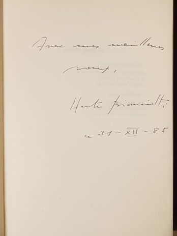 Hector Bianciotti, Sans la miséricorde du Christ, envoi autographe signé de l’auteur
