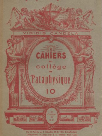 Cahiers du Collège de Pataphysique n°10