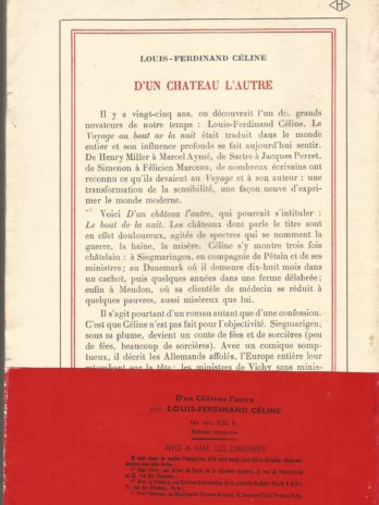 Louis-Ferdinand Céline, D’un château l’autre