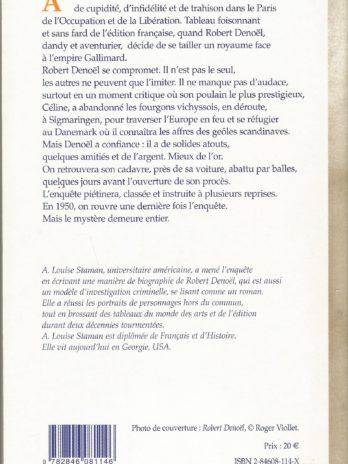 Assassinat d’un éditeur à la Libération. Robert Denoël (1902-1945), A. Louise Staman