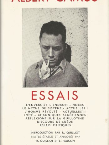 Albert Camus, Essais, Bibliothèque de la Pléiade