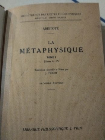 Aristote, La Métaphysique