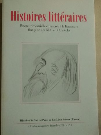 Histoires littéraires – octobre-novembre-décembre 2001 – n° 8