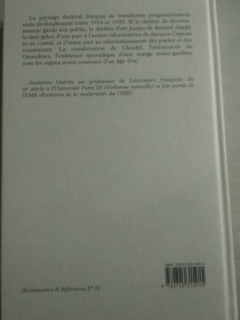 Le théâtre en France de 1914 à 1950 – Jeanyves Guérin