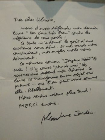 Alexandre Jardin – Joyeux Noël – Avec une belle lettre autographe signée
