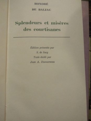 Balzac – Splendeurs et misères des courtisanes