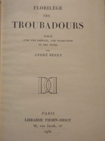 Florilège des troubadours