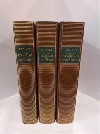 Marcel Proust – À la recherche du tmps perdu en 3 Tomes [Bibliothèque de la Pléiade] L Librairie Feuillets Libres (4043) ProInscrit comme vendeur professionnel