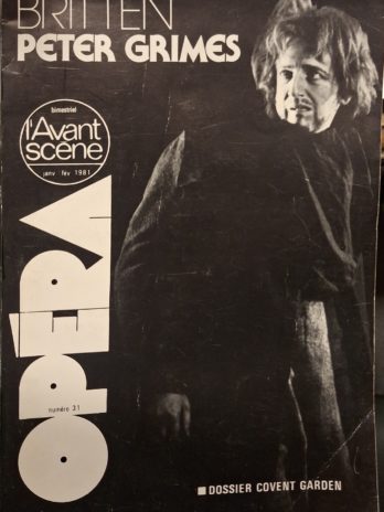 L’avant-scène Opéra n°31 – Britten Peter Grimes – 1981 – Très bon état intérieur