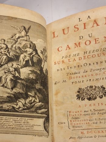 Camões – La Lusiade – Paris 1735 – 3 volumes in‑12 – Gravures Bonnart – Bon état