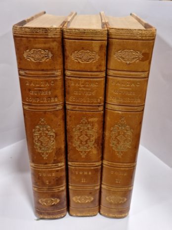 Balzac – Œuvres complètes – 3 vol. in‑4 – La Renaissance du livre – Demi‑basane