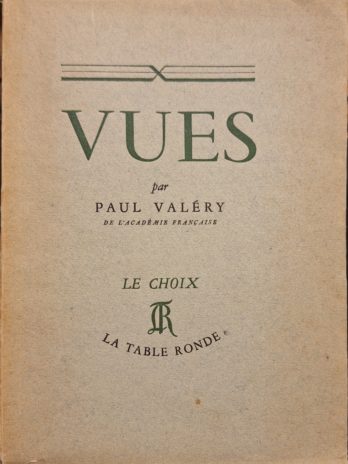 VALÉRY (Paul). VUES.
